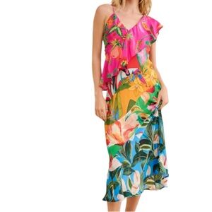 FARM Rio Pink and Multicolor Floral Dress